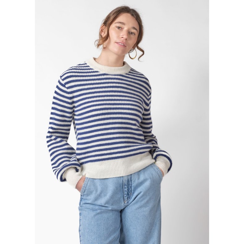 Klitm�ller Collective - Gunilla strik - Surf blue / Cream