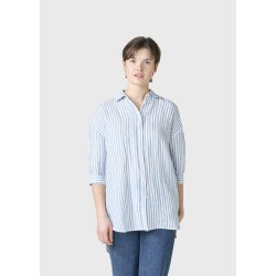 Klitm�ller Collective - Oline Stribet Skjorte - Cream / Blue
