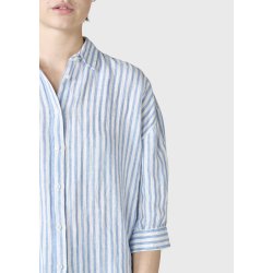 Klitm�ller Collective - Oline Stribet Skjorte - Cream / Blue