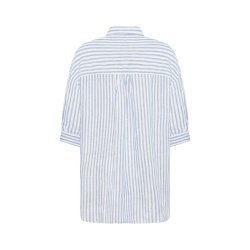 Klitm�ller Collective - Oline Stribet Skjorte - Cream / Blue