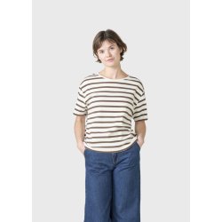 KLITM�LLER COLLECTIVE Kelly t-shirt - Cream/taupe i Mamelukken 