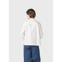 Klitm�ller Collective - Tracy Bomulds Skjorte - Hvid - R�d