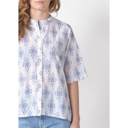 Klitm�ller - Mimi Skjorte - Hvid / Surf Blue