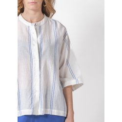 Klitm�ller - Mary Skjorte - Hvid / surf blue