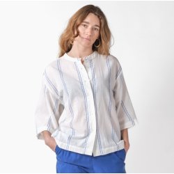 Klitm�ller - Mary Skjorte - Hvid / surf blue