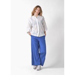 Klitm�ller - Mary Skjorte - Hvid / surf blue
