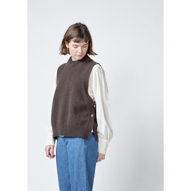 Klitm�ller Collective - Nala strik Vest - Taupe