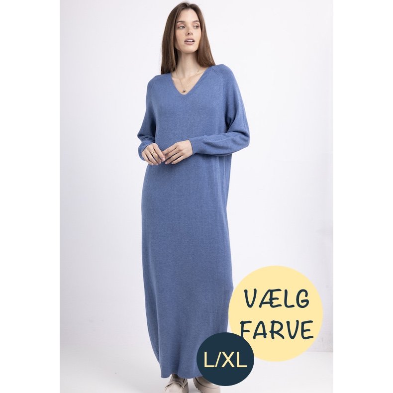 Strik kjole - Large / XL - VLG FARVE