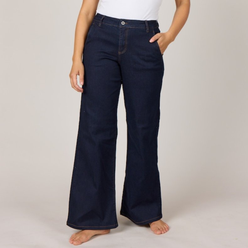Marc Lauge - Chino Flare Denim - Dark blue 