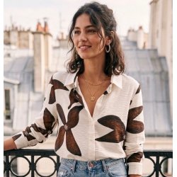 Skjorte - Brun Blomst