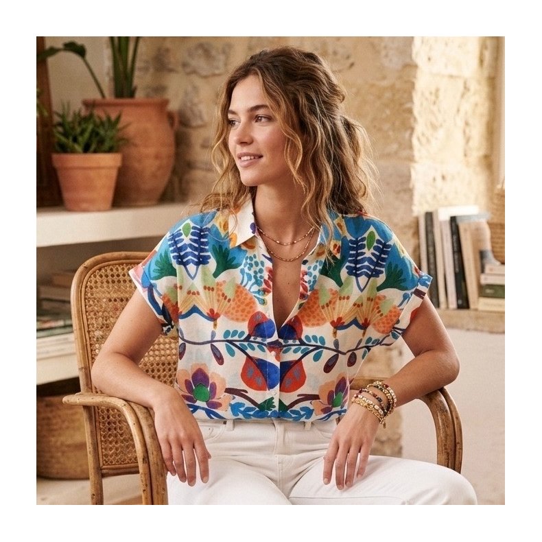 Skjorte - Kort �rme - Multi