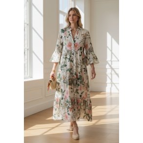 Penny Kjole - Broderi Anglaise Dalia - Gr�n / Rosa