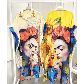 Skjortekjole - Frida Kahlo - Gul