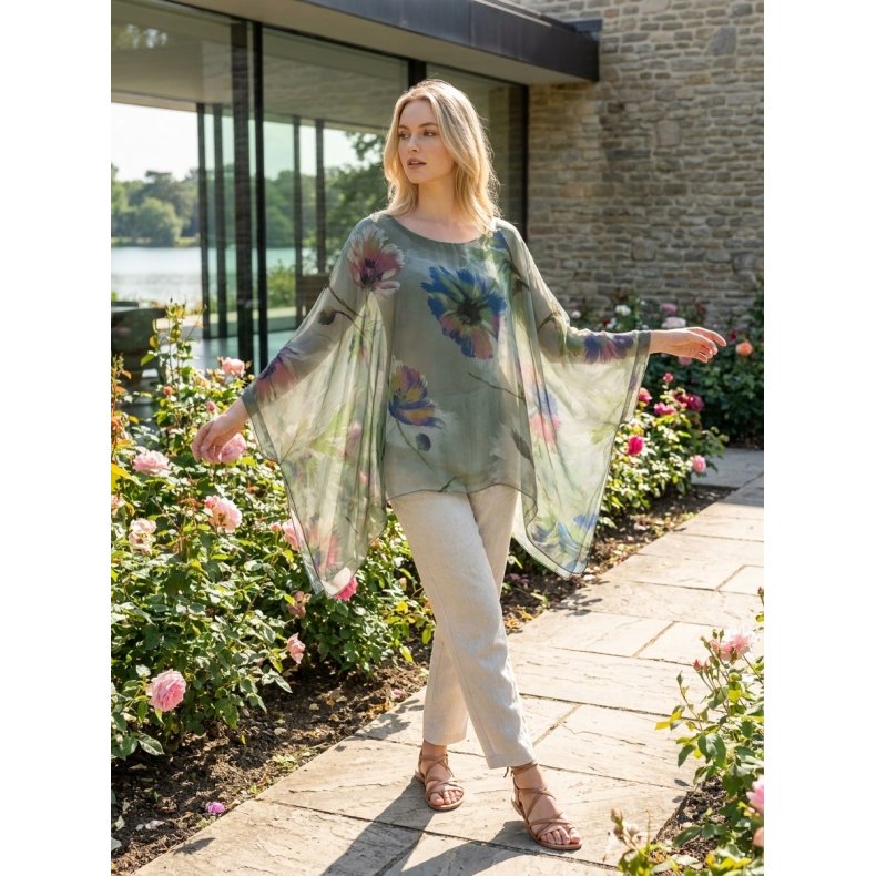 L�s sommerbluse - Kaki