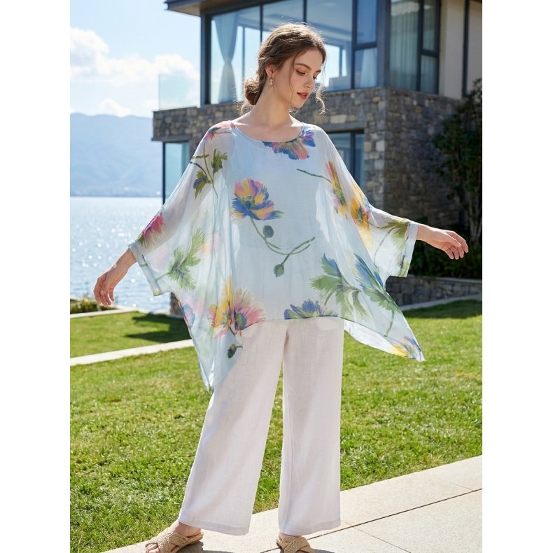 L�s sommer bluse - lys bl�