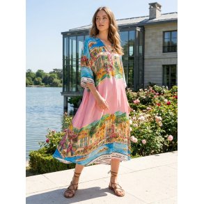 Satin kjole - Toscana - Rosa