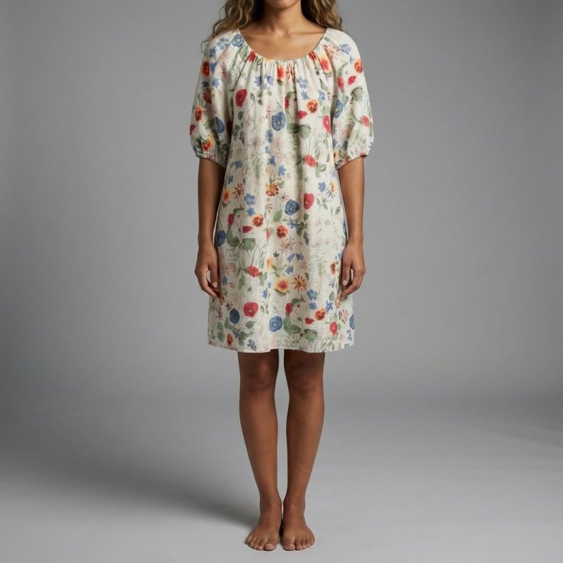 Marc Lauge - Mia Gage Blomster Kjole - Hvid