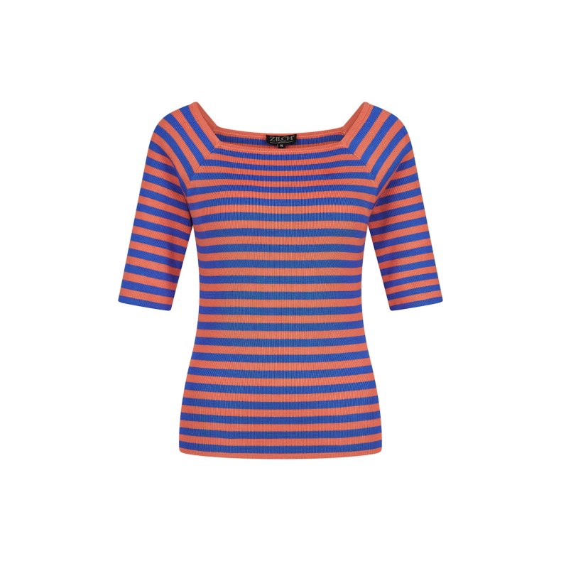 Zilch - Top Square Neck - Small Stripe Candy