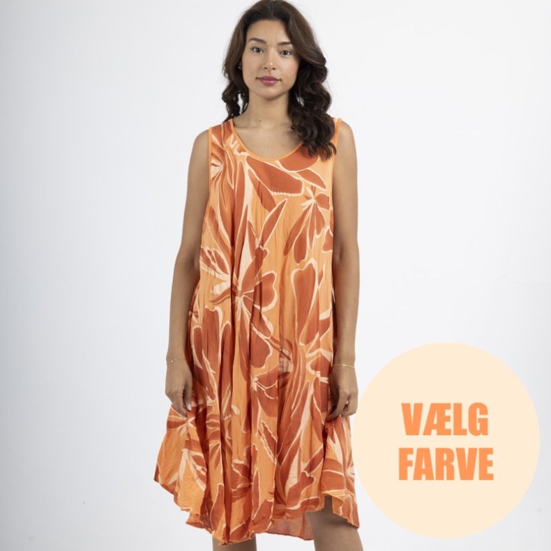 Viskose Sommerkjole - Vlg Farve