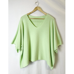 Kort strik V-hals - Vlg Farve