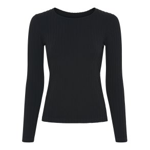 Tim & Simonsens - Pamela Long Sleeve Rib Top -  Black