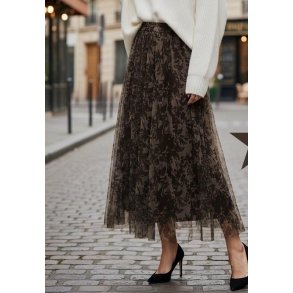 Tyl Nederdel - Blade - Brun