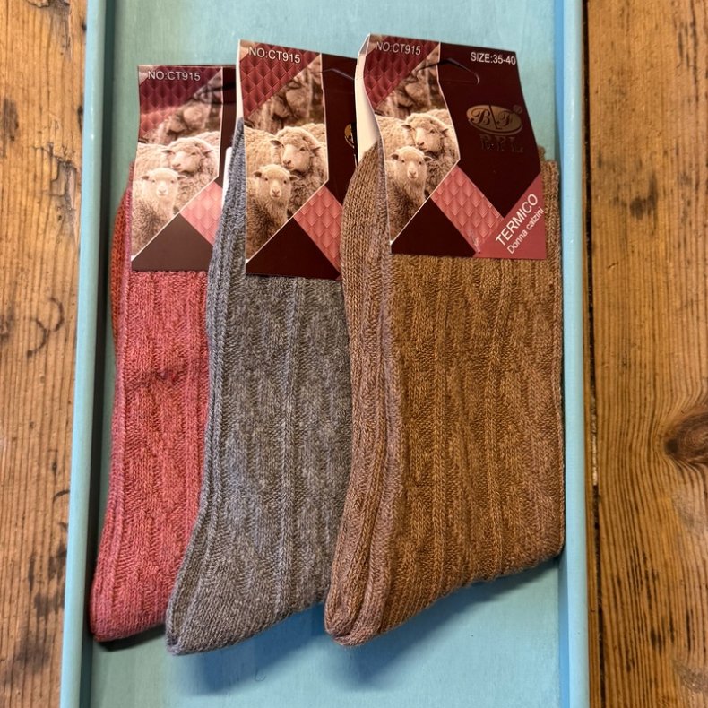 3 Par Uld sokker - Ensfarvet - 35/40 