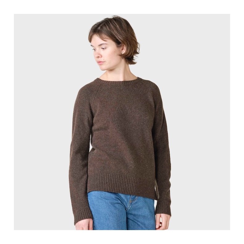Klitmller Collective - Nina uld striktrje - Taupe / Brown