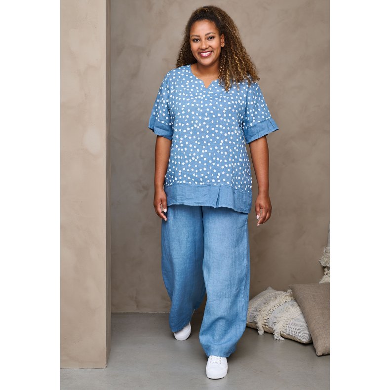 Pont Nuef - Hadil Hr Bluse - Soft Blue