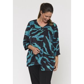 Pont Neuf - Hilma Bluse - Petrol blue