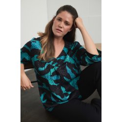 Pont Neuf - Hilma Bluse - Petrol blue
