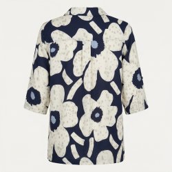 Pont Neuf - Minna Blomster Skjorte - Navy