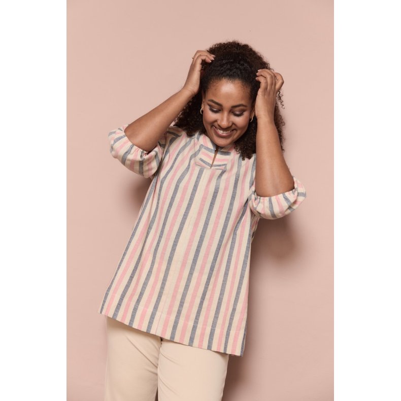 Pont Neuf - Dinnie Bluse - Rose &amp; Grey
