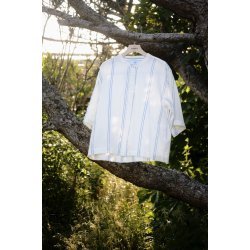 Klitm�ller - Mary Skjorte - Hvid / surf blue