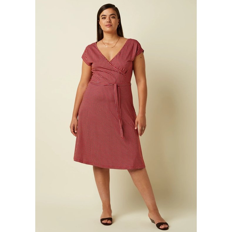 King Louie - Mira Dress Bora Bora Chili Red - mamelukken