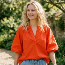 Sommer skjorte Bluse - Orange