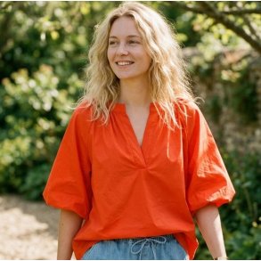 Sommer skjorte Bluse - Orange