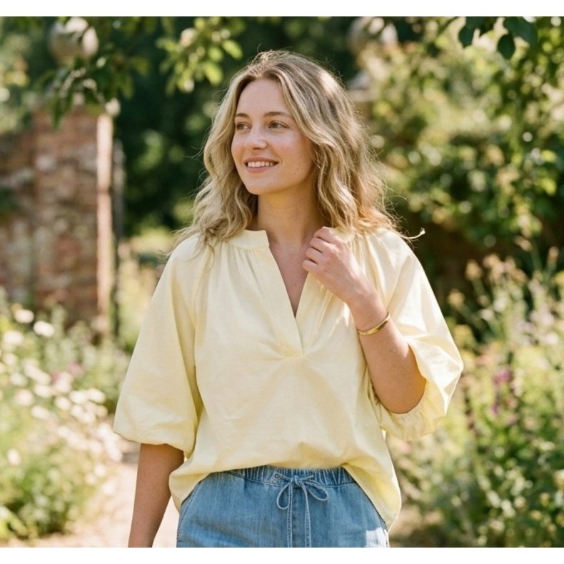 Skjorte bluse - Sommer Gul