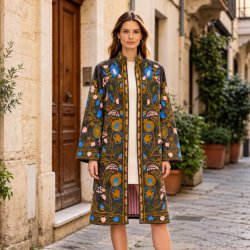 Suzani-Broderier - Frakke - Oliven