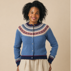 Erib� - Alpine Short Cardigan - Blue
