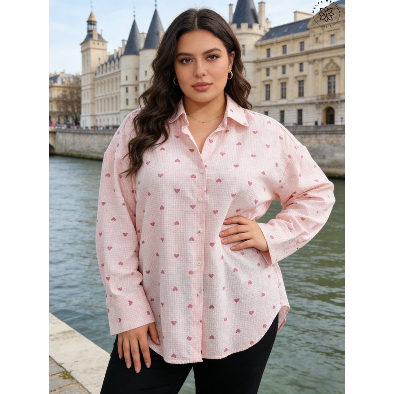 Rose - Plus size ternet med hjer