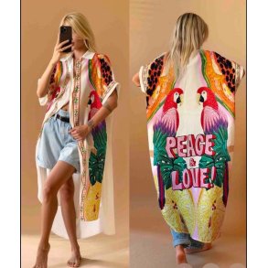 Oversize Skjortekjole - Peace and Love