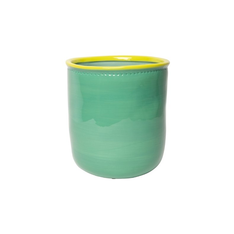 Stor urtepotte - Mint &amp; chartreuse