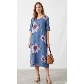 Jeansbl� Blomster - H�rkjole