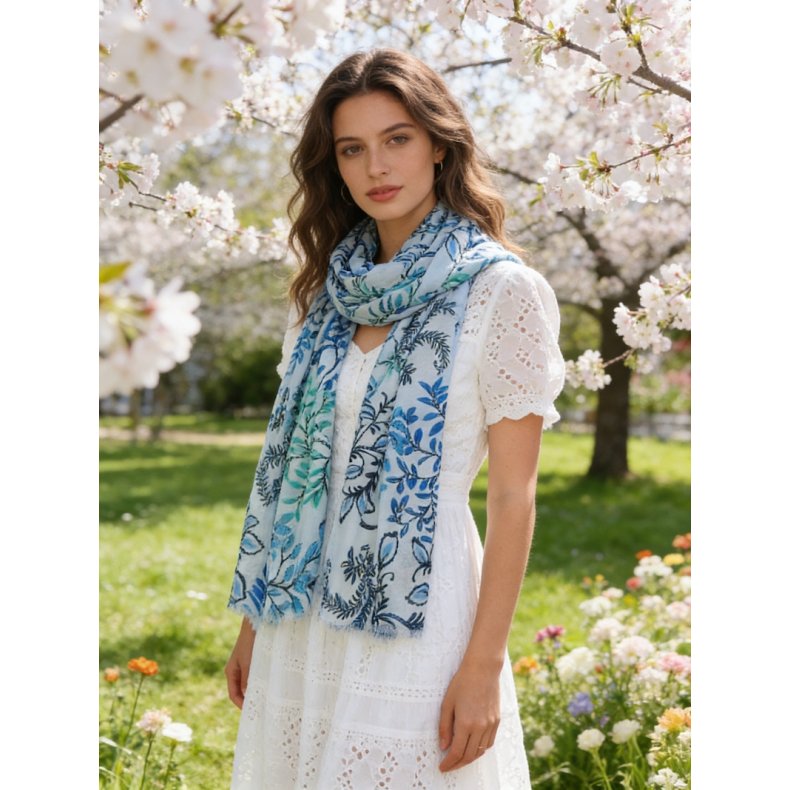 T�rkl�de - Geometrisk m. guld detalje