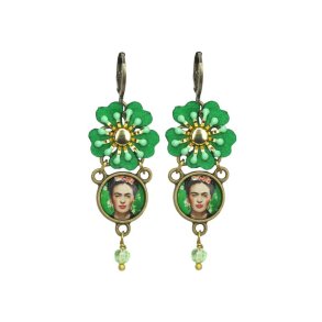 Urban Hippies - Frida Kahlo med gr�n Blomst