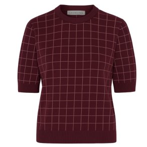 Grobund  - Alva Knit Tee - M�rk blomme