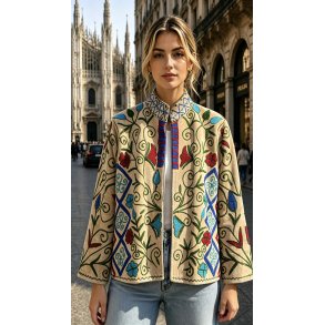 Suzani-broderier - Jakke Camel