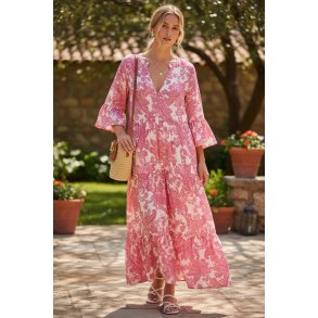 Penny - Pink-off-white - Kjole