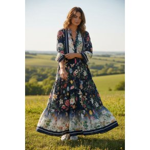 Penny - Navy Blomst - Kjole